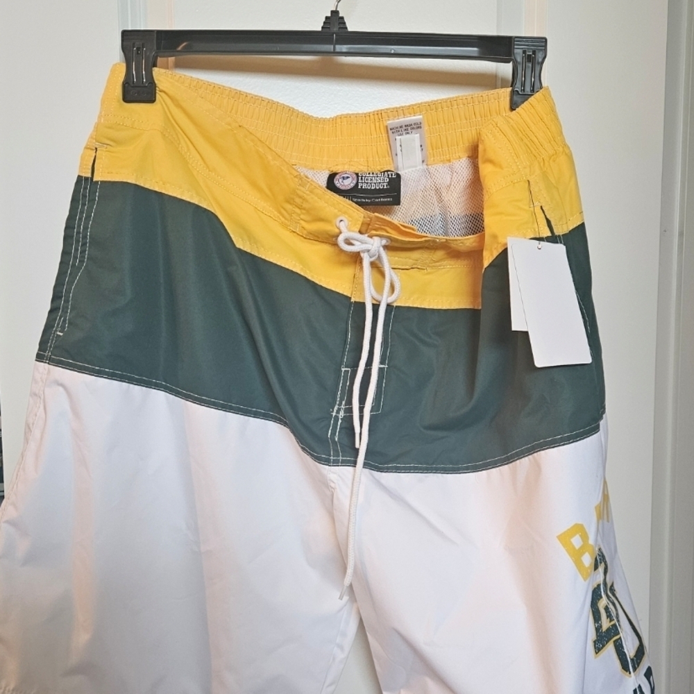 Yellow and Green Athletic Shorts